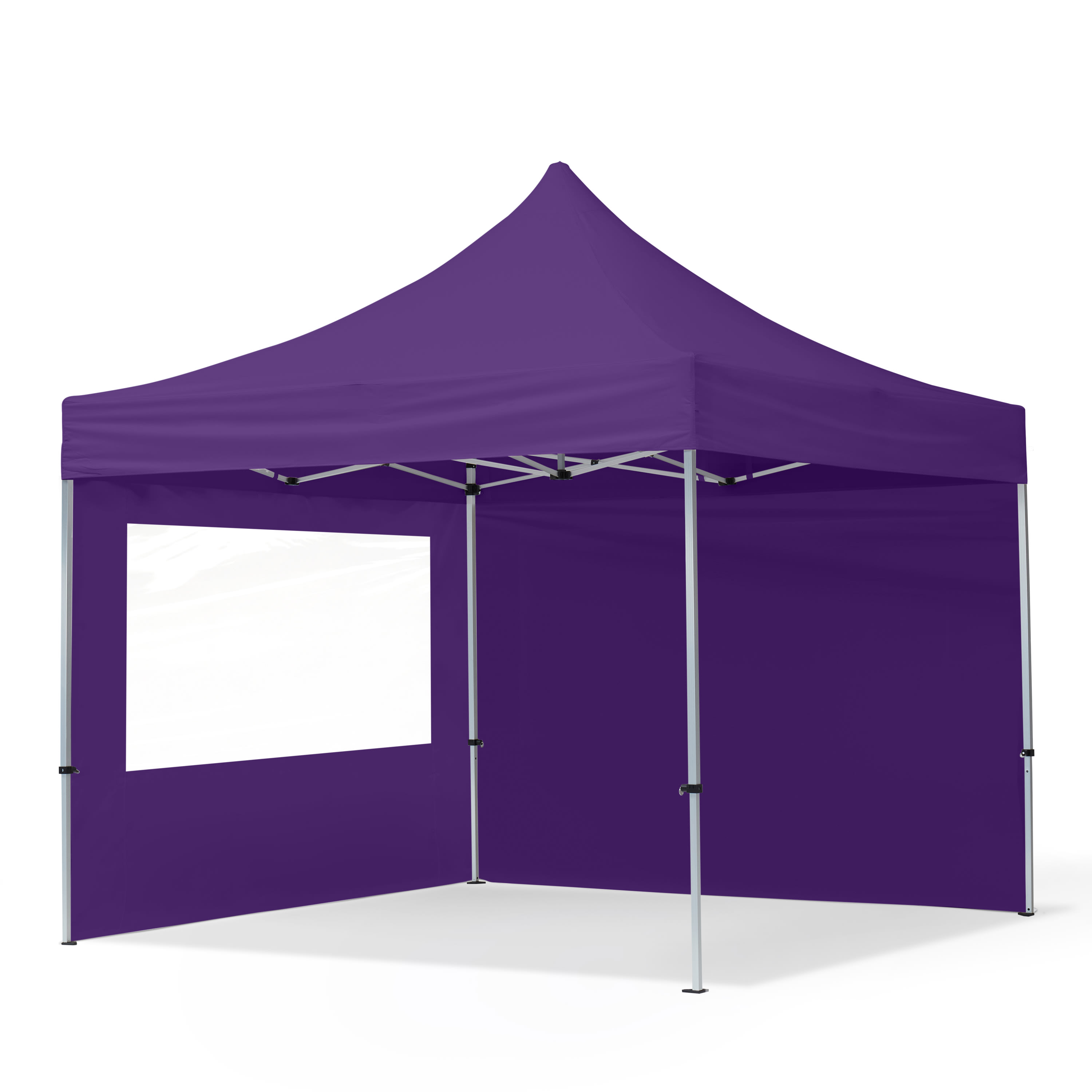 3x3m Aluminium Faltpavillon, inkl. 2 Seitenteile, lila - (59009)