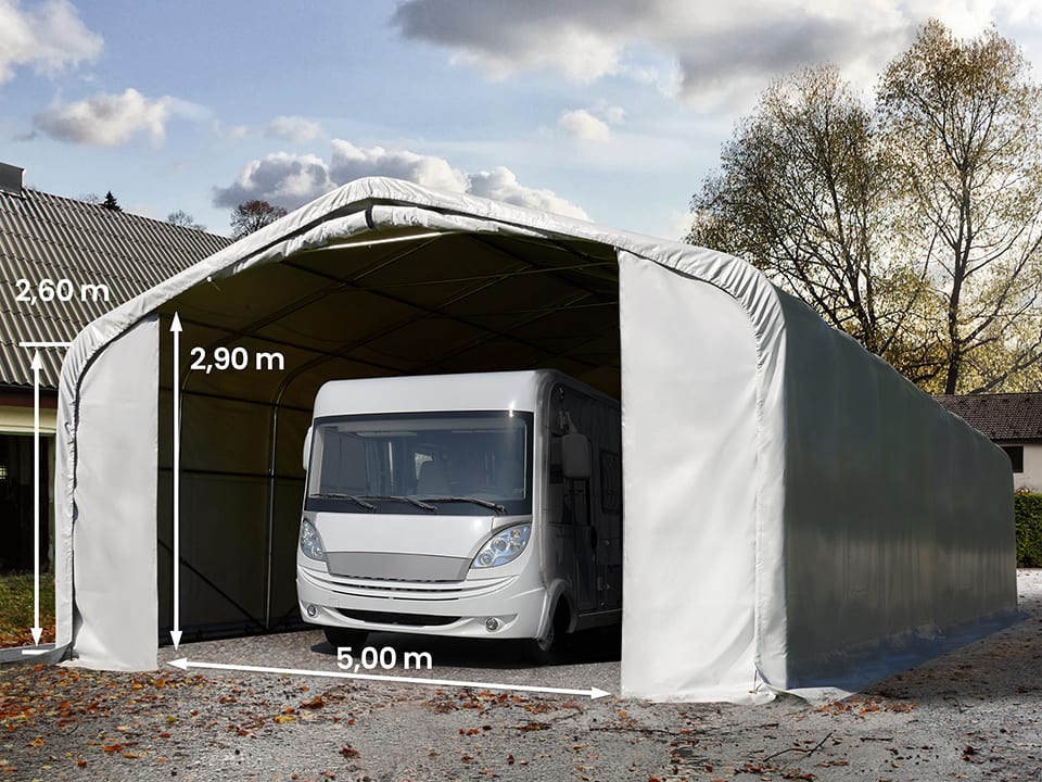 7x21m Zeltgarage, PVC-Plane, grau, ohne Statik - (99499) Image
