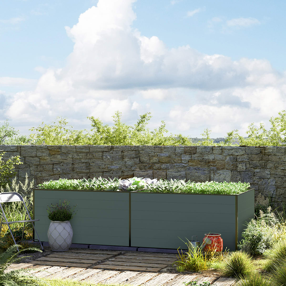 297 x 99 x 77 cm Hochbeet, Anthrazit - (GFPV00373)