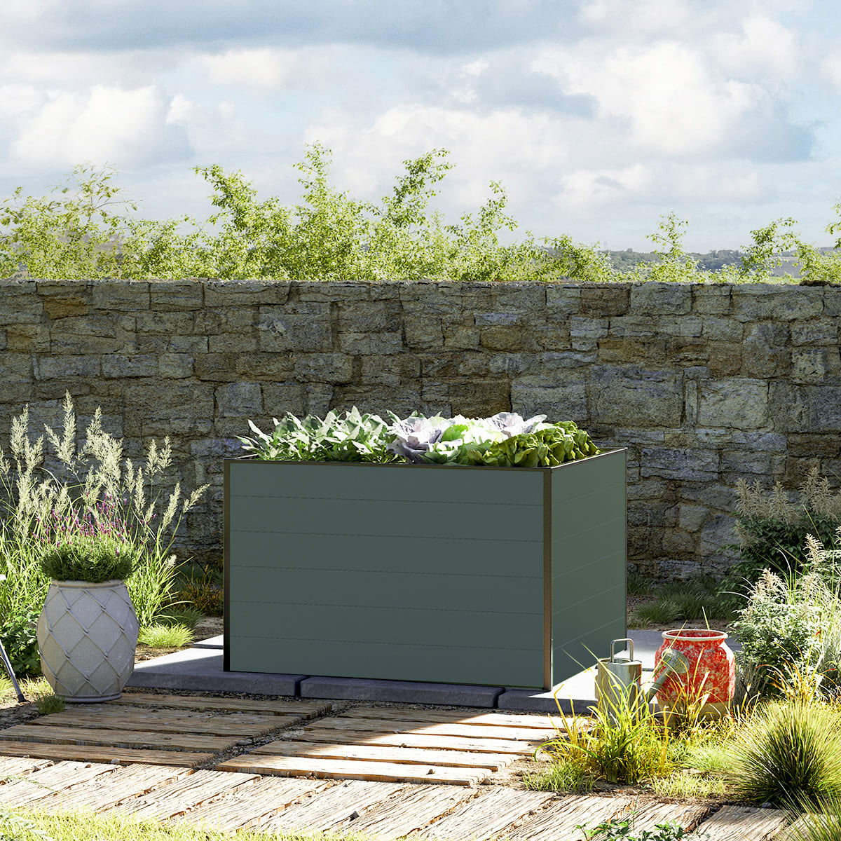 119 x 99 x 77 cm Hochbeet, Anthrazit - (GFPV00317) Image