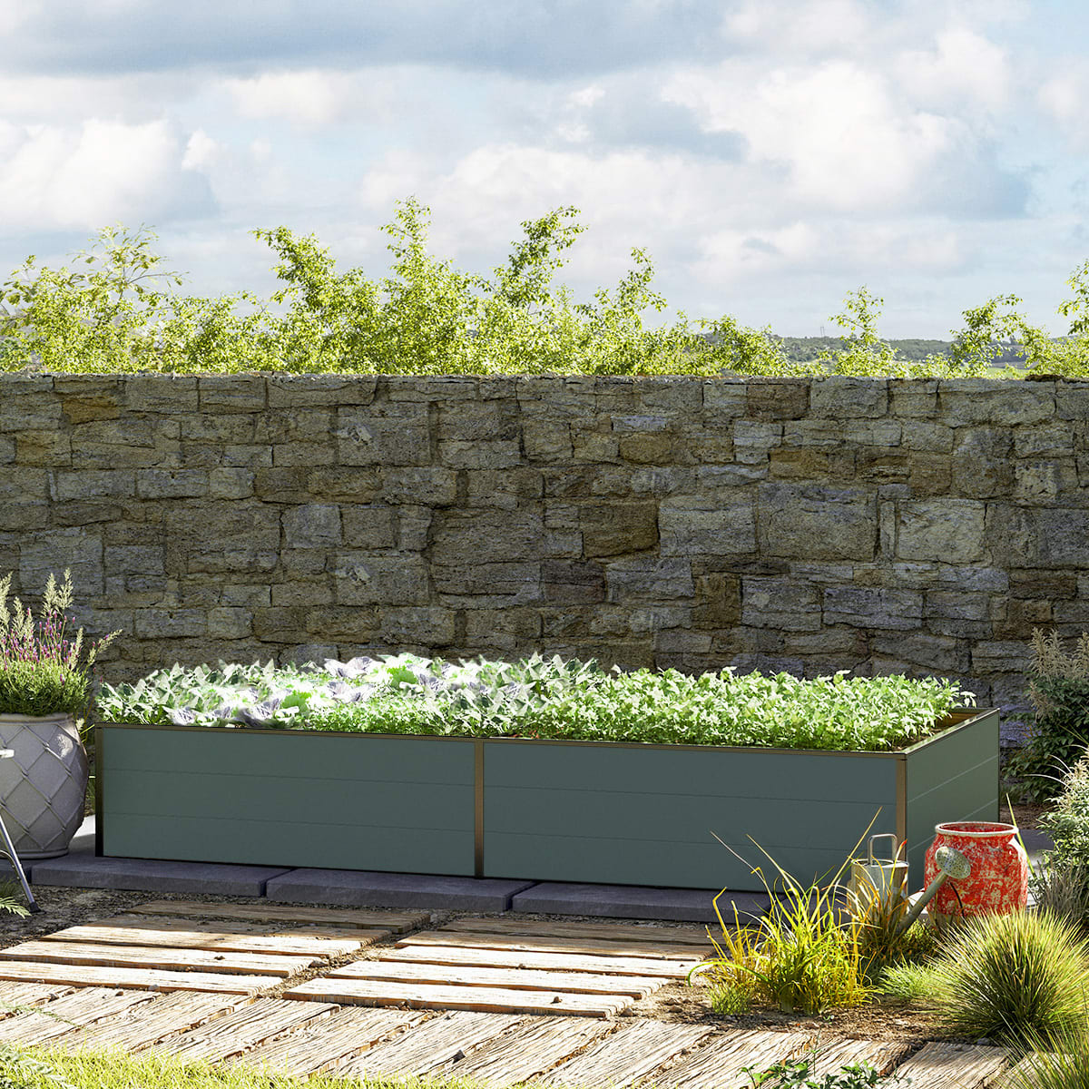 235 x 119 x 39 cm Hochbeet, Anthrazit - (GFPV00537) Image