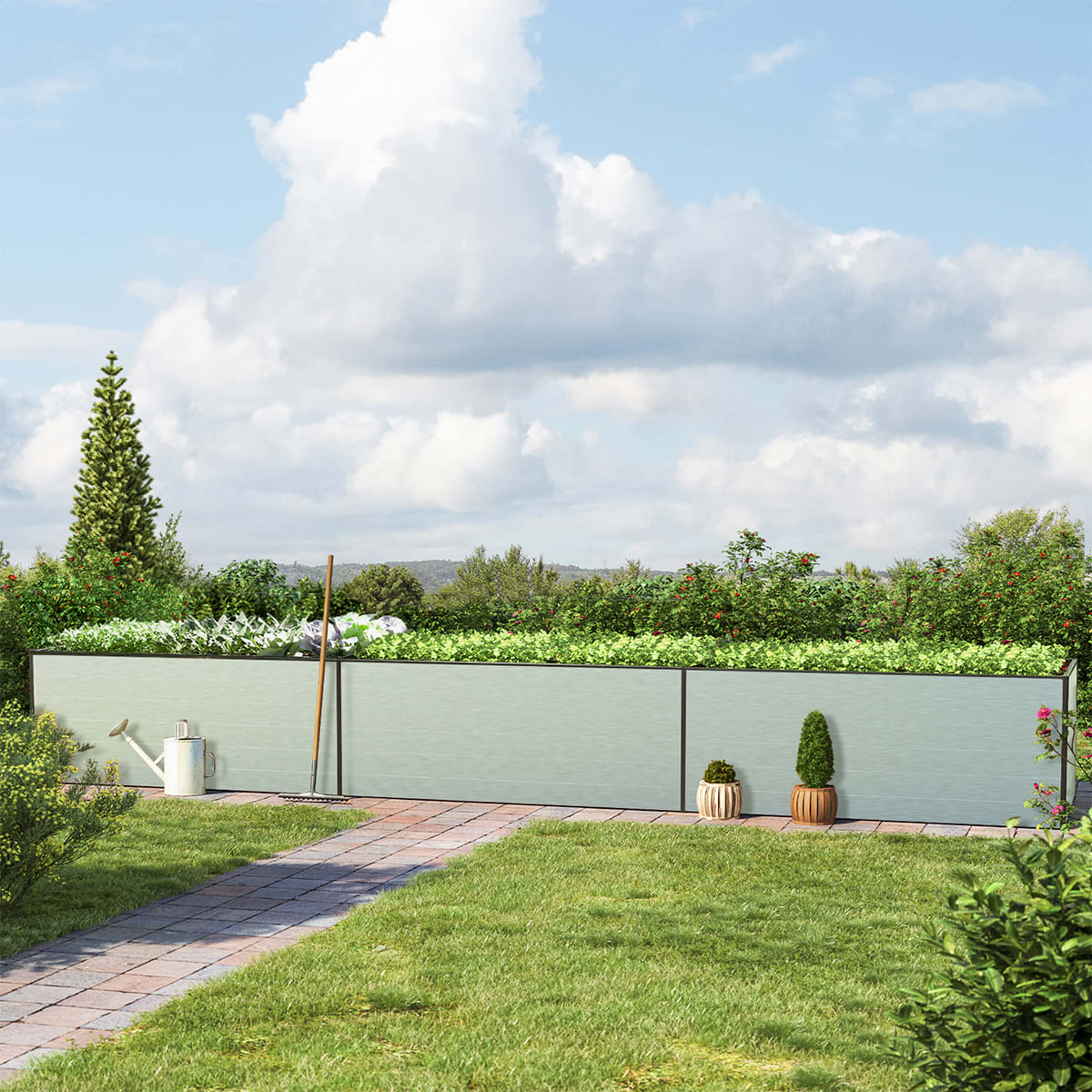 579 x 119 x 77 cm Hochbeet, Aluminium eloxiert - (GFPV00475)