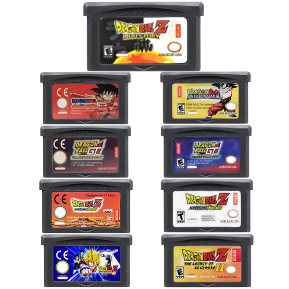 GBA Game Cartridge 32 Bit Video Game Console Card Advanced Adventure/Supersonic Warriors/Buu's Fury/Legacy of Goku II