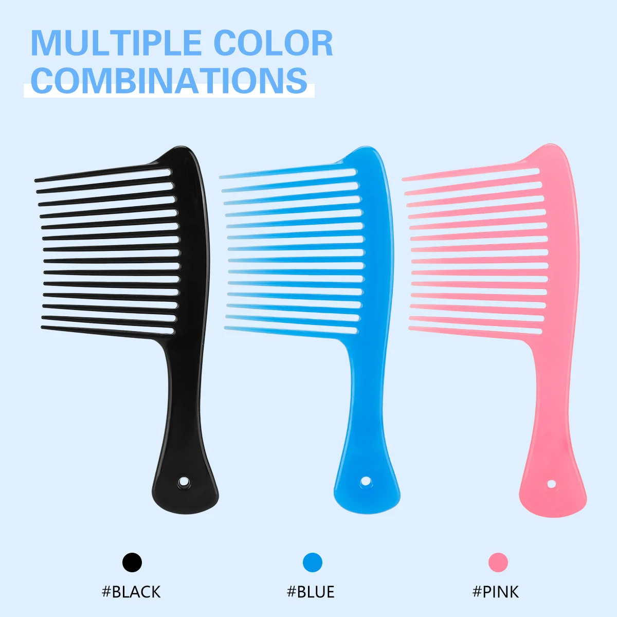 Pro Hairdress Große Zahn Glatte Friseur Kamm Große Größe Nass Lange Lockige Haarbürste Salon Peeling Haar Styling Werkzeuge Image