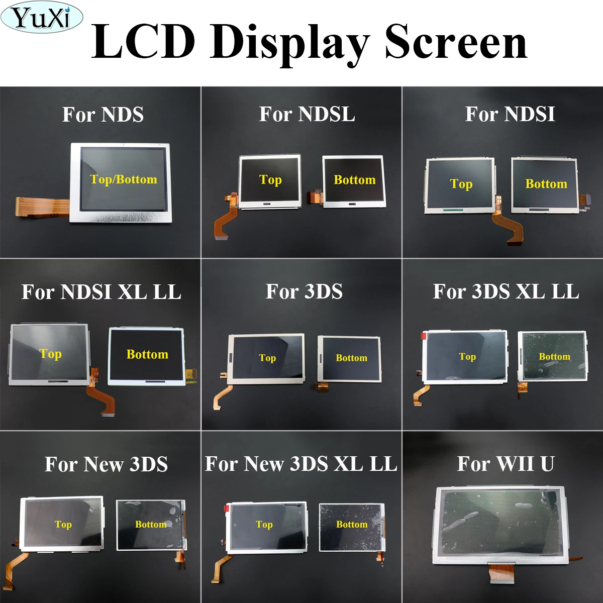 1Pc Oben Unten Oberen Unteren LCD Display Für Nintend DS Lite NDS NDSL NDSi Neue 3DS LL XL spiel Konsole Ersatz Teil Image