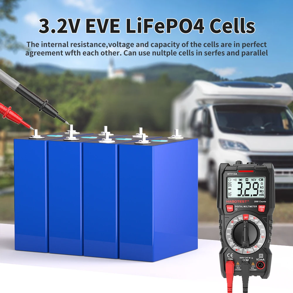3,2V 280Ah EVE LiFePO4 Batterie mit Hoher Zyklenfestigkeit, Lithium-Eisenphosphat-Zelle für Solarenergiespeichersysteme, Wohnmobile, Boote Image