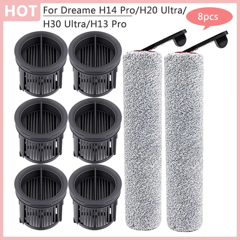 Für Dreame H14 Pro H20 Ultra H30 Ultra H13Pro Ersatzteile Boden Waschen Roboter Staubsauger Peeling Pinsel Hepa-Filter Zubehör Image