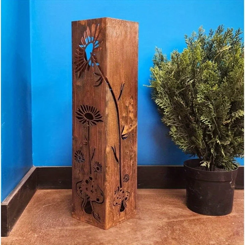 Feen- und Pilzgartensäule – Outdoor-Dekor-Möbel, Outdoor-Skulptur, Gartendekoration, Outdoor-Möbel – Pflanzgefäße für den Innenbereich Image