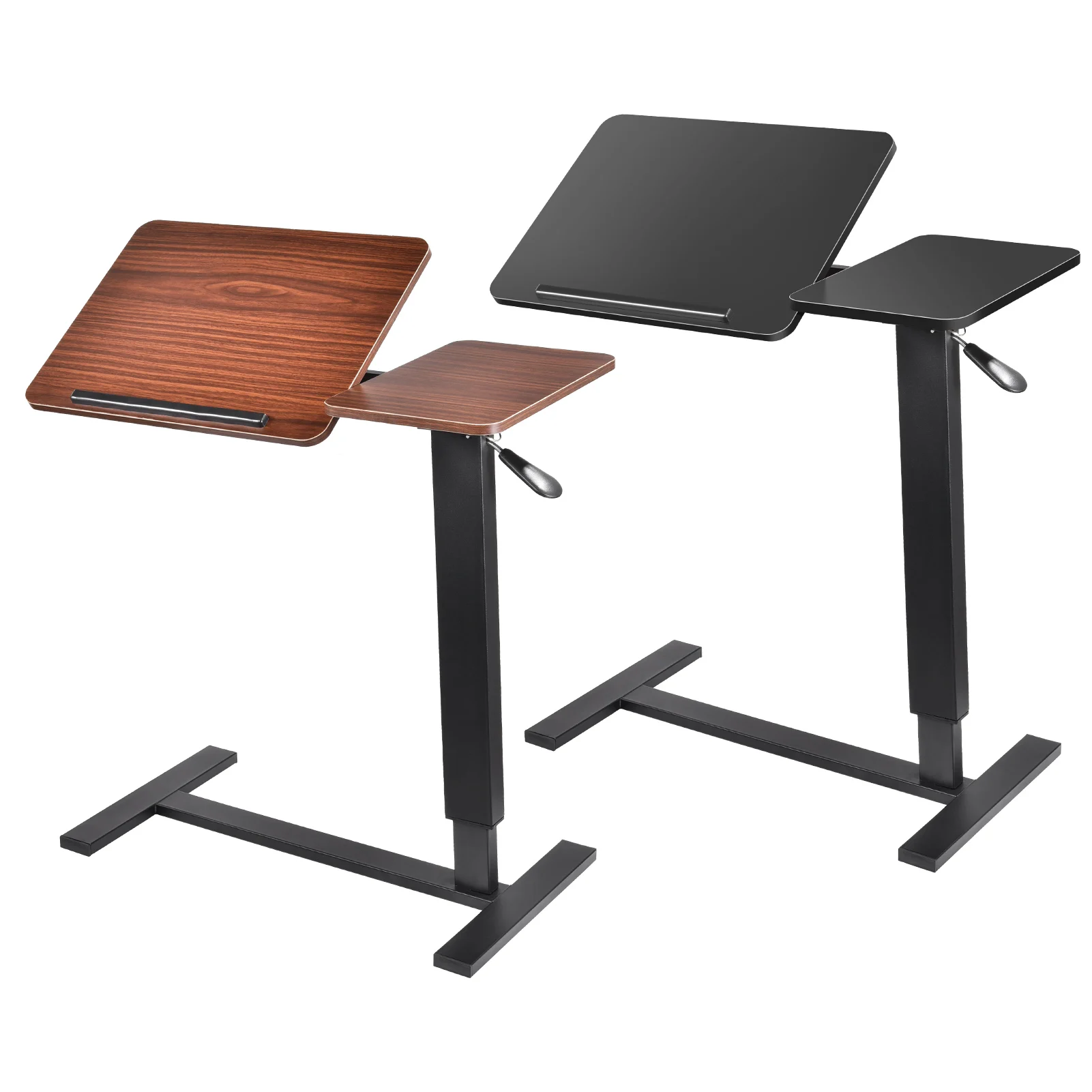 Höhenverstellbarer Sitz-Steh-Schreibtisch, pneumatischer Lift-Computertisch, Arbeitsplatz für Wohnzimmer, Schlafzimmer, Zuhause, Wohnheim Image