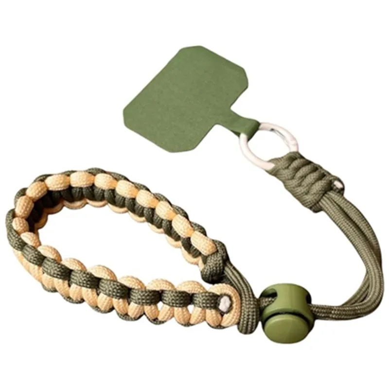 Handgewebtes Verstellbares Handy-Universal-Etui mit Handschlaufe, Outdoor-Sport Anti-Verlust-Armband, Hängekartenband, Charm-Anhänger Image