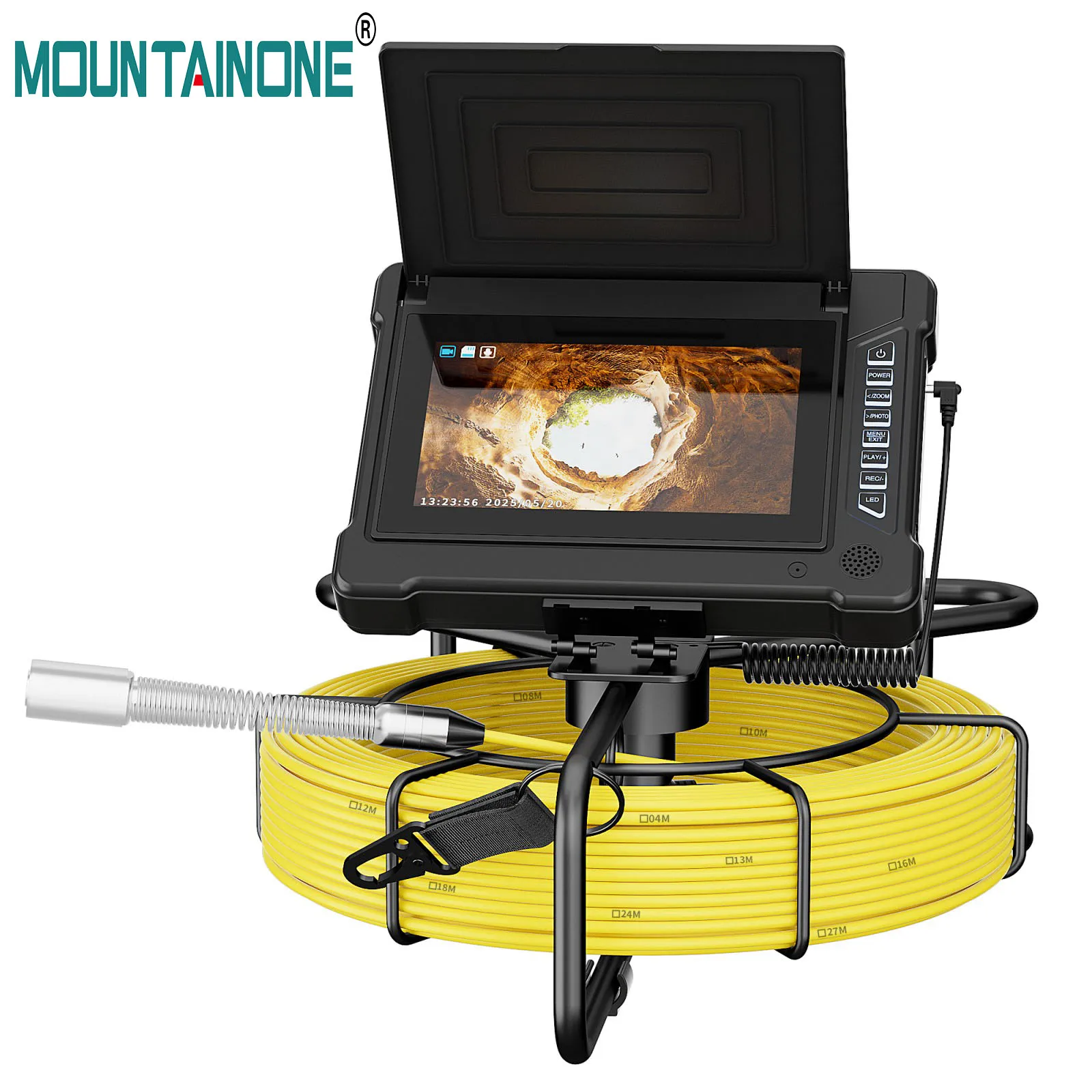 7-Zoll-Kanalrohrkamera für Abwasserleitungen, Industrielles Endoskop mit DVR-Videoaufzeichnung Image