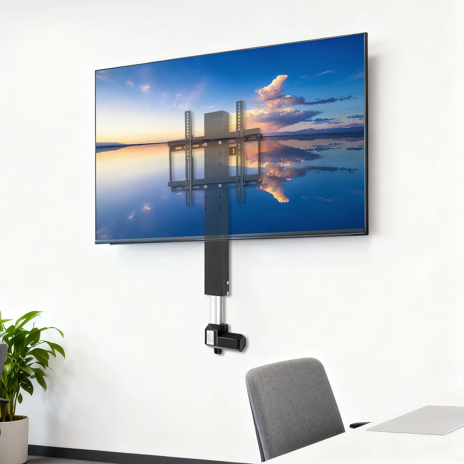 Support TV motorisé réglable en hauteur, support TV sur pied, support TV électrique automatique pour téléviseurs LCD LED OLED Plasma de 26 à 57 pouces