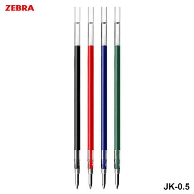 12 Stück Zebra JK-0.5 Nachfüllungen für Zebra SJ3 Sarasa 3, J3J2, J4J1 Gelstift 0,5 mm – 4 Farben (Schwarz, Rot, Blau, Grün) zur Auswahl Image
