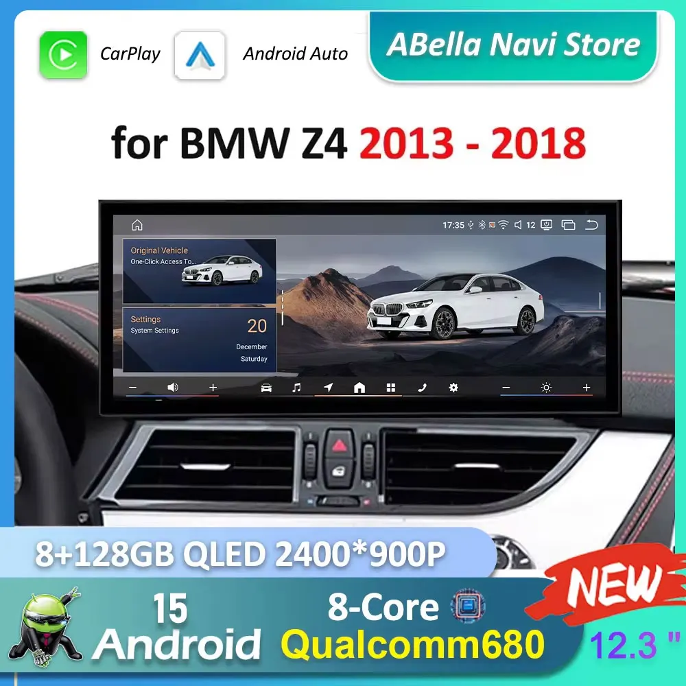 Auto-Video-Multimedia-Player für BMW Z4 2013 - 2018 NBT-System Android 15 WiFi 4G Bluetooth DSP Stereo GPS Touchscreen-Haupteinheit Image