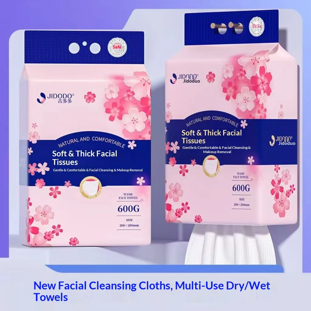 Wandmontierte Einweg-Gesichtstücher Großpackung Waschlappen Doppelfunktion Nass- und Trocken-Papiertücher Make-up-Entfernungstücher Image