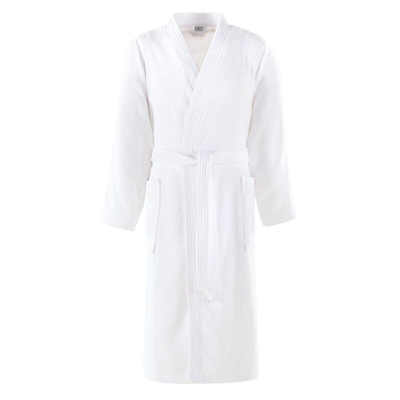 Bademantel inkl. Gürtel Weiss Größe XXXL Walkfrottier Kimonoform unisex Image