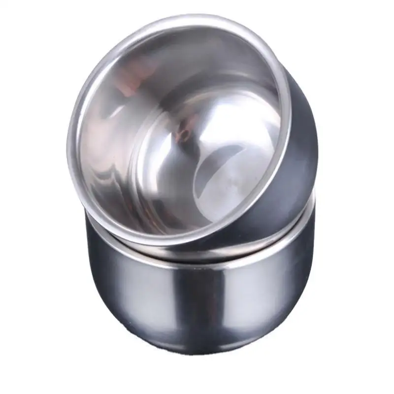 Tazza da caffè in acciaio inossidabile a doppia parete da 2 pezzi 80ml/160ml bicchiere da viaggio portatile bicchiere da caffè tazze da tè al latte tazze da acqua per ufficio