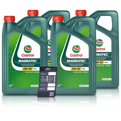 Castrol 20 L Magnatec 5W-30 A3/B4 + Ölwechsel-Anhänger [Hersteller-Nr. 15F8BB] Image