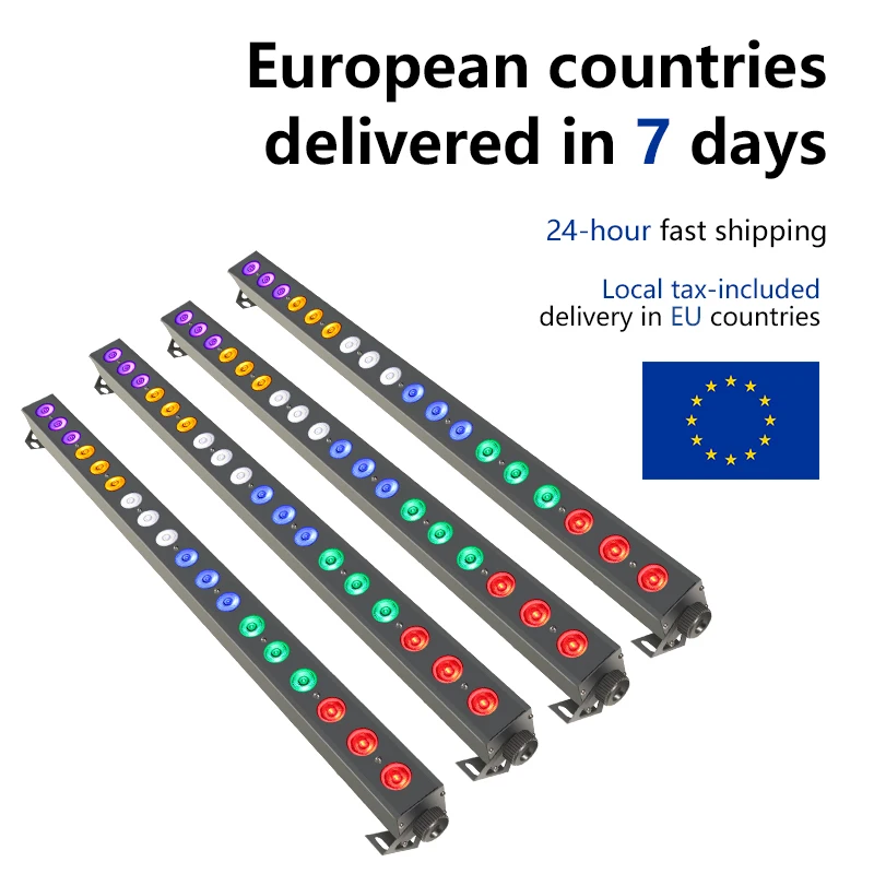 4 Stück 18 x 12 W LED RGBW/RGBWAUV LED-Pixel-Wandfluter LED-Bar-Wandfluter Bar Bühnenlicht Party Hochzeit Event Beleuchtung