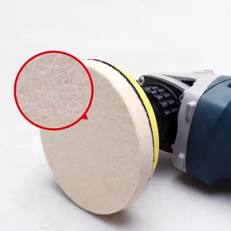 Wollfilz Polierpad 2-7 Zoll Schleifscheibe Weiche Filzscheiben für Glas Edelstahl Marmor Polieren Reparaturwerkzeuge Image