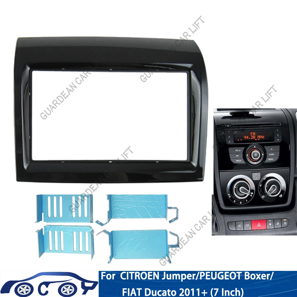 Autoradio-Blende für CITROEN Jumper/PEUGEOT Boxer/FIAT Ducato (2011) Android Player Dash Panel Head Unit 2 Din DVD GPS MP5 Rahmen