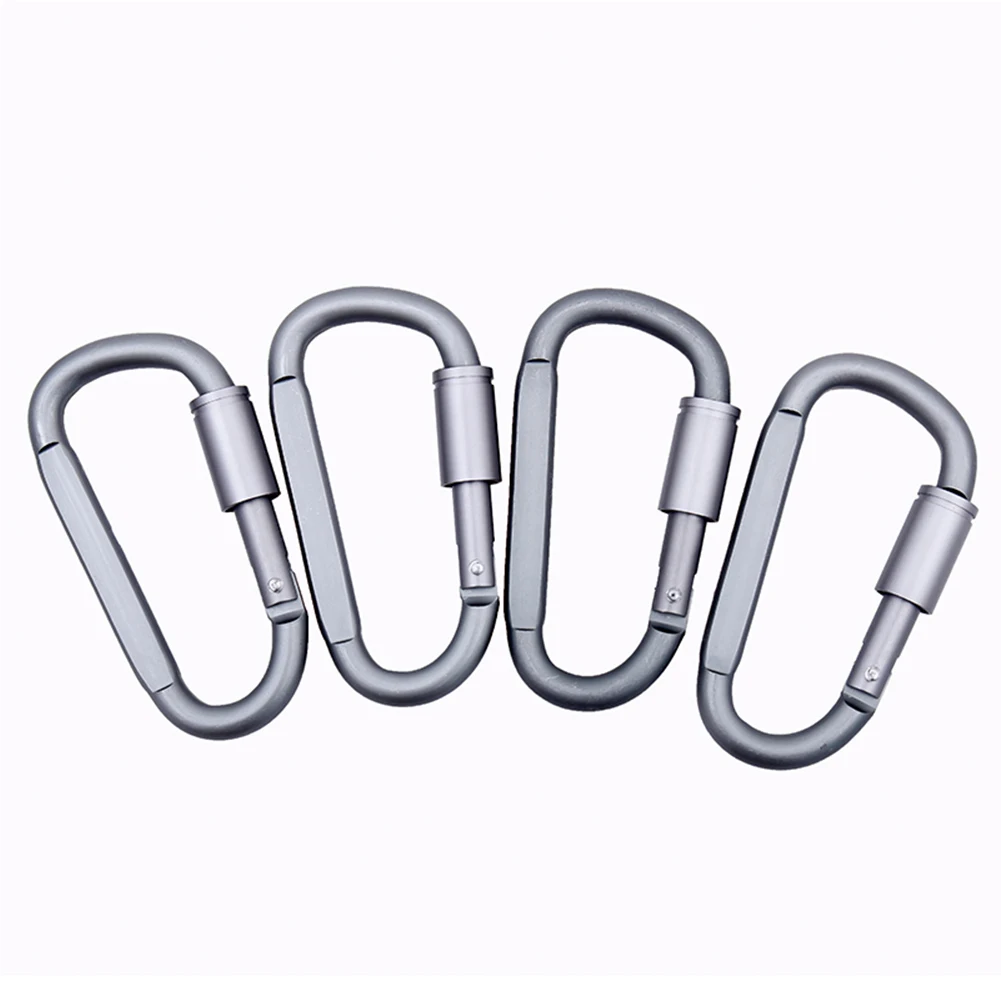 D-Ring Karabiner Schlüsselanhänger aus Aluminiumlegierung für Outdoor, Camping, EDC-Werkzeuge, Reisen und einfachen Transport Image