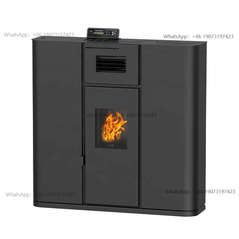 NB-P09 9 kW moderner, schlanker Holzpellet-Kaminofen für den Innenbereich, Steuerungsstahlmaterial für Wohnungsheizungen Image