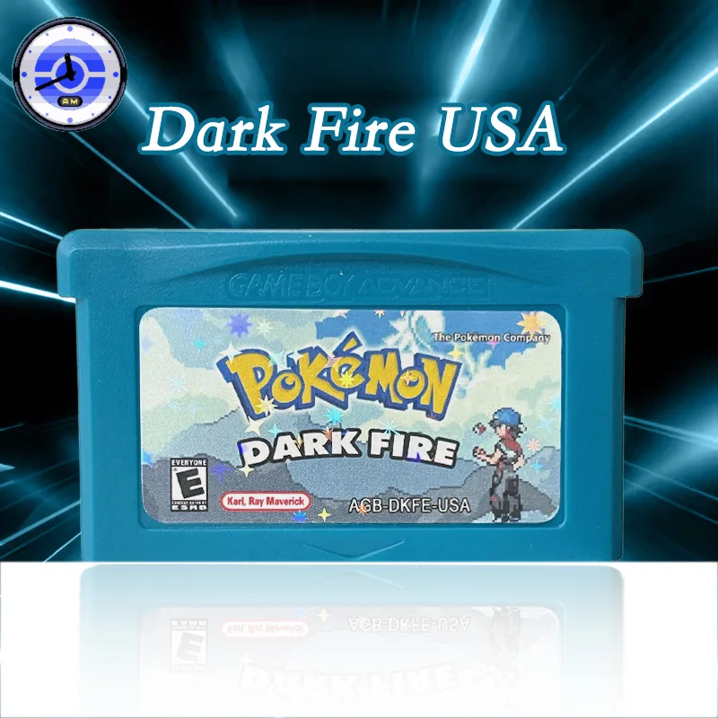 USA-Version Pokemon DARK FIRE RTC Flash-Cart Echtzeituhr GBA-Spielmodul Videokonsolen-Karte ROM-Hack Englisch Image