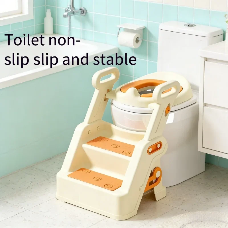 Faltbarer, rutschfester Kinder-Toilettentrainer-Tritthocker, Toilettensitz-Erhöhung, 60 kg Tragkraft, für Jungen und Mädchen, für Zuhause, Reisen, täglichen Gebrauch, Toilettenhilfe