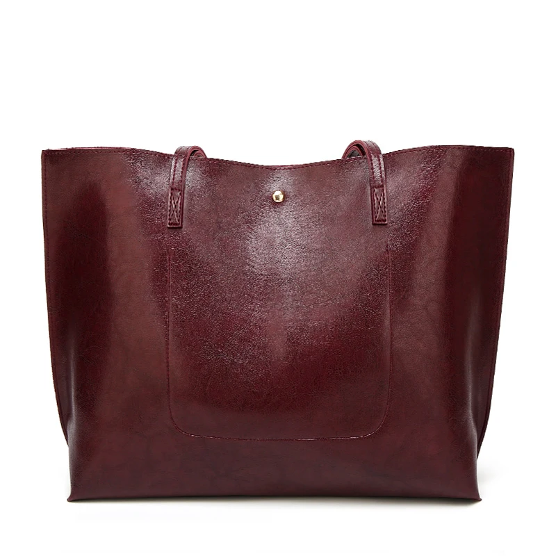 Geräumige, neue, einfarbige, modische, vielseitige, minimalistische Damen-Handtasche und Umhängetasche Image