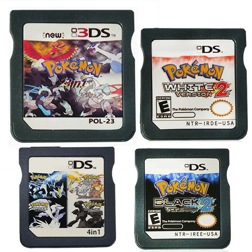 DS Videospiel-Kassette (R4 Speicherkarten-Version) Pokemon HeartGold SoulSilver Black White für NDS/2DS/3DS/NDSL