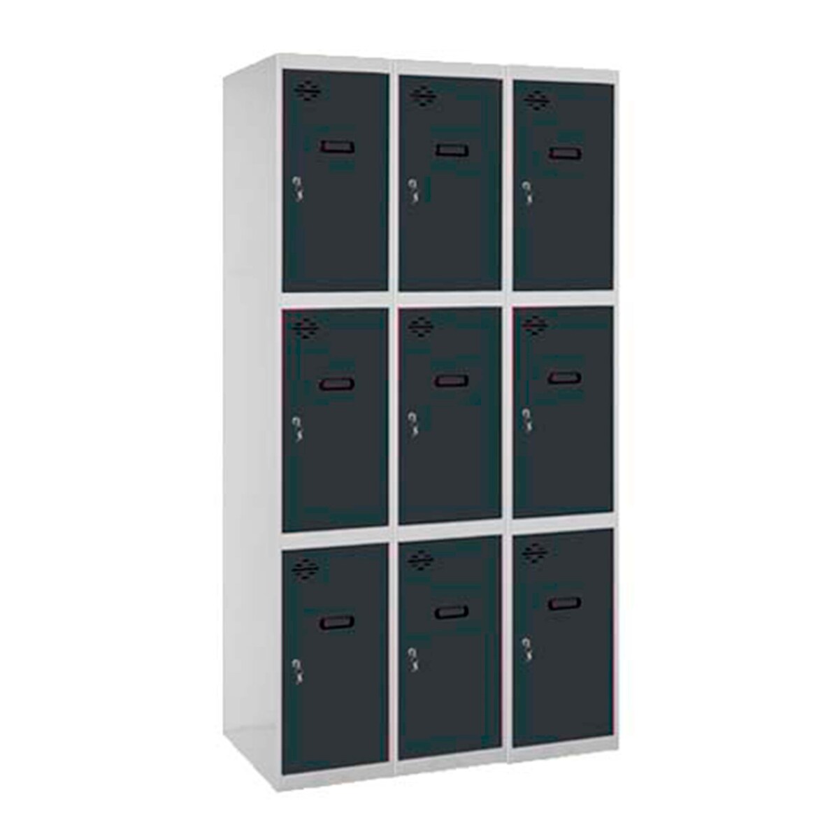 SimonRack Spind Schrank, Metallschrank, Schließfachschrank, Schloss, 3 Abteile, 1800x900x500 mm - Simonlocker Image