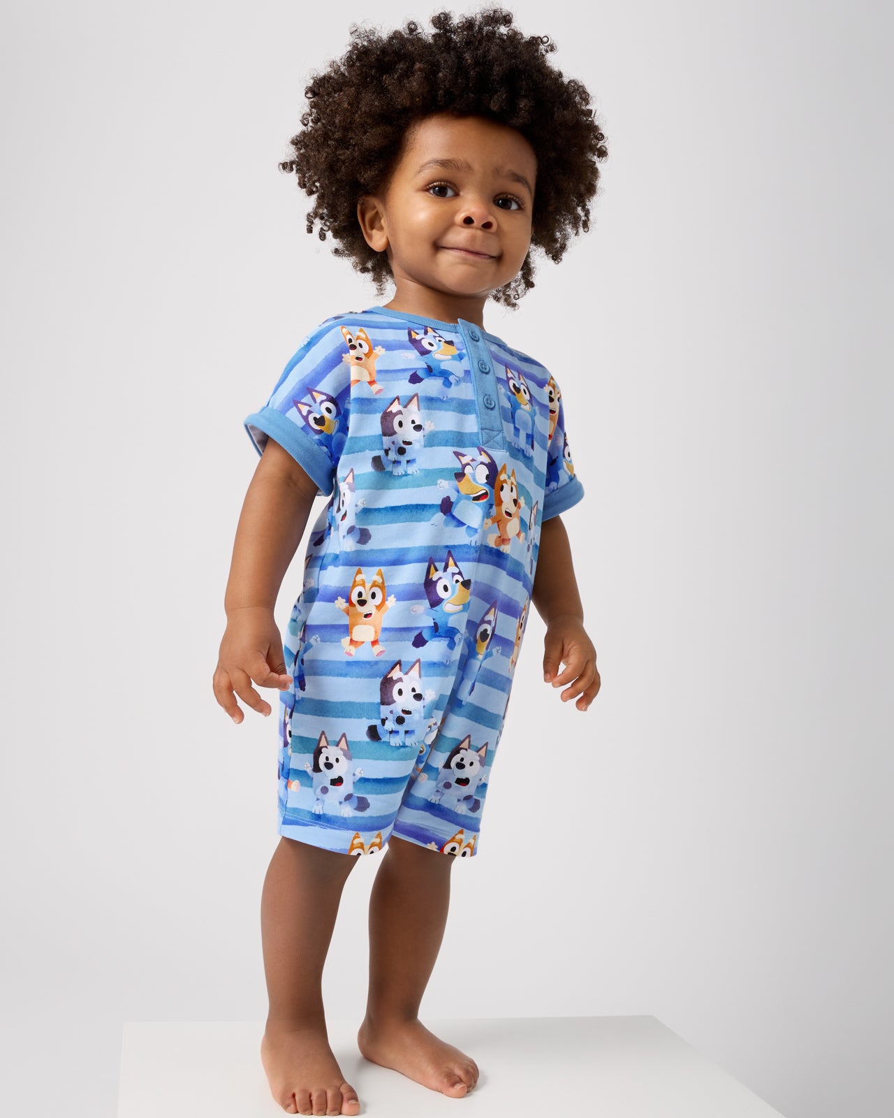 Bluey Dance All Day Dolman Henley Romper - 18-24 months