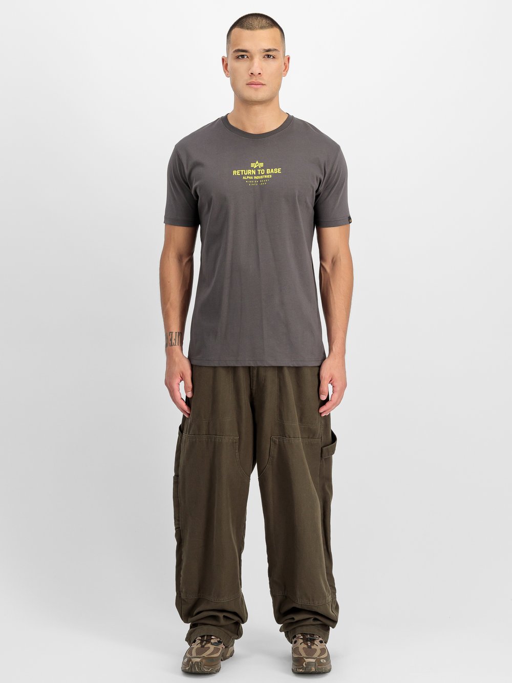 Alpha Industries T-Shirt Herren grau, L Image