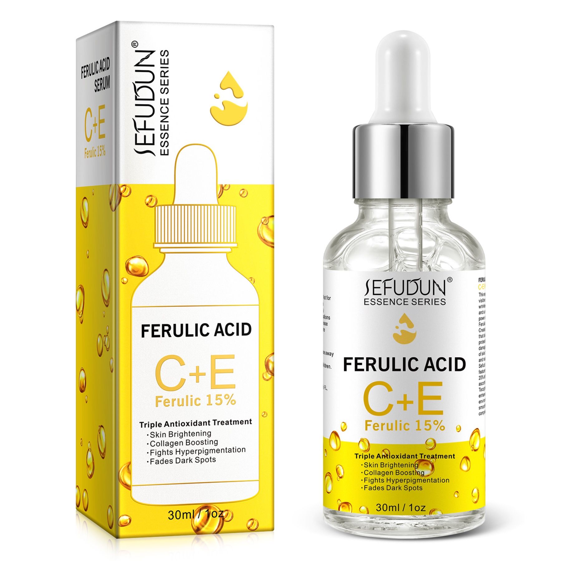 Sefudun Siero viso per la cura del Acido ferulico Vitamina C + E 1x30