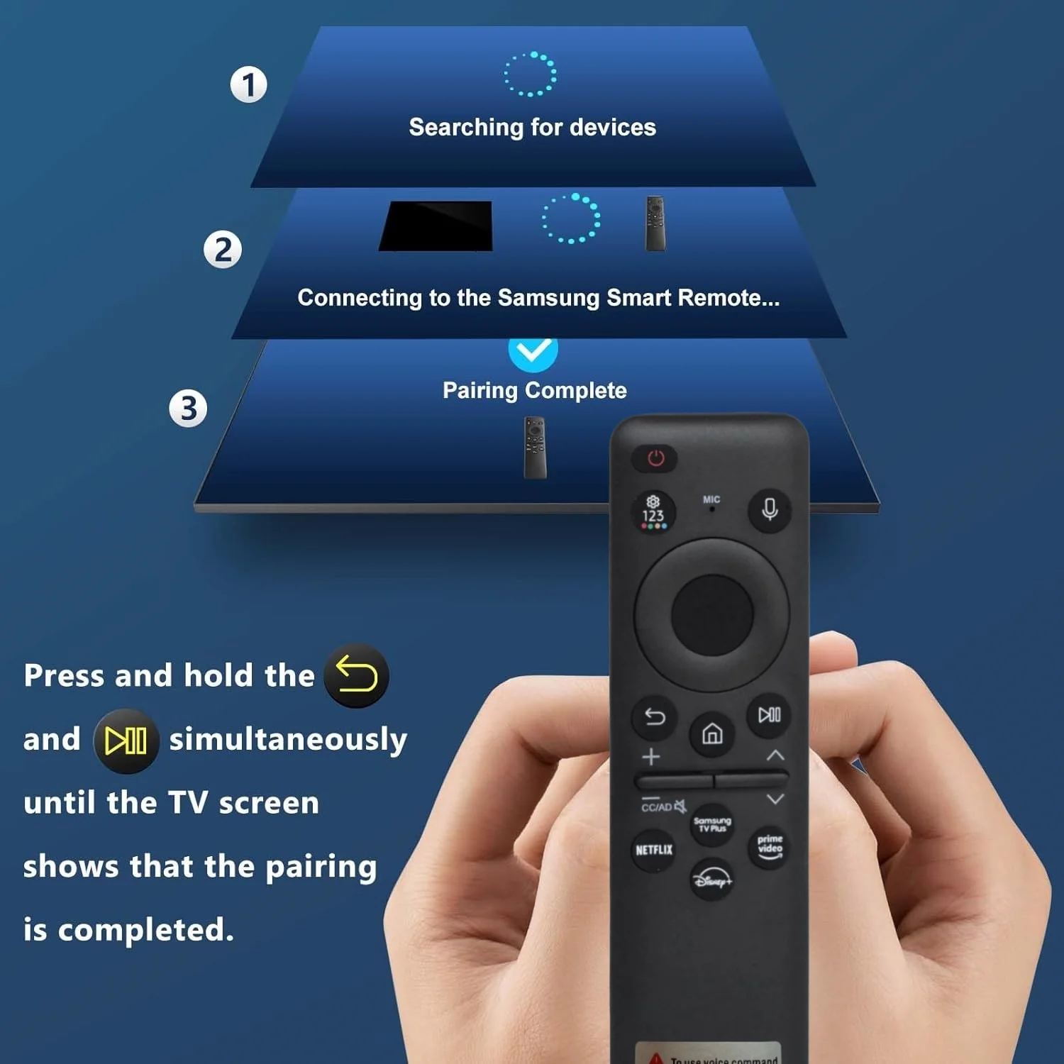 New Replacement Voice Remote for Samsung Smart TV BN59-01432A Solar Charging Remote Control for Samsung TVs Model Neo QLED HDR