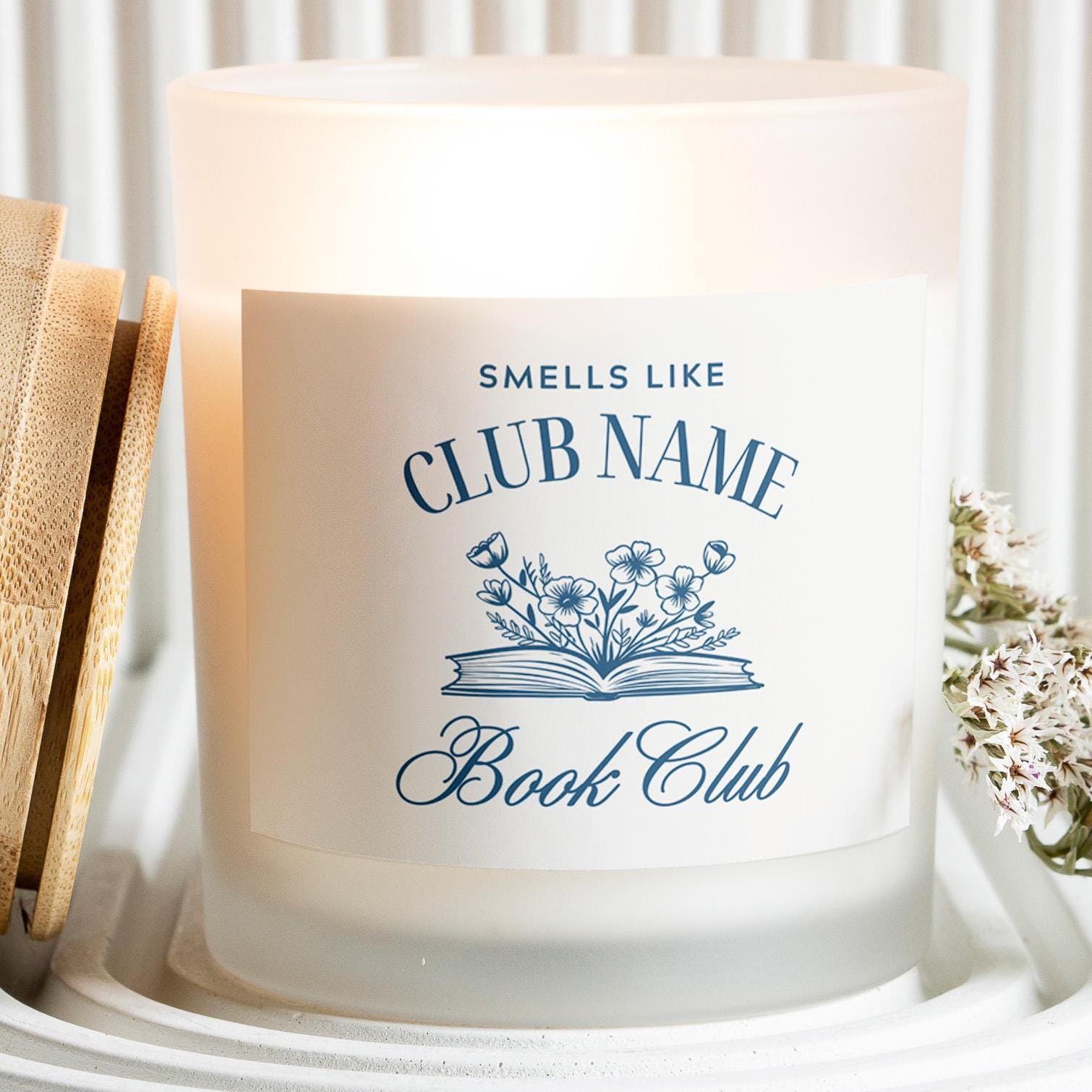 Candela per club del libro, regalo personalizzato per club del libro, simpatica candela per amanti dei libri, regalo per amanti dei libri, articoli pe