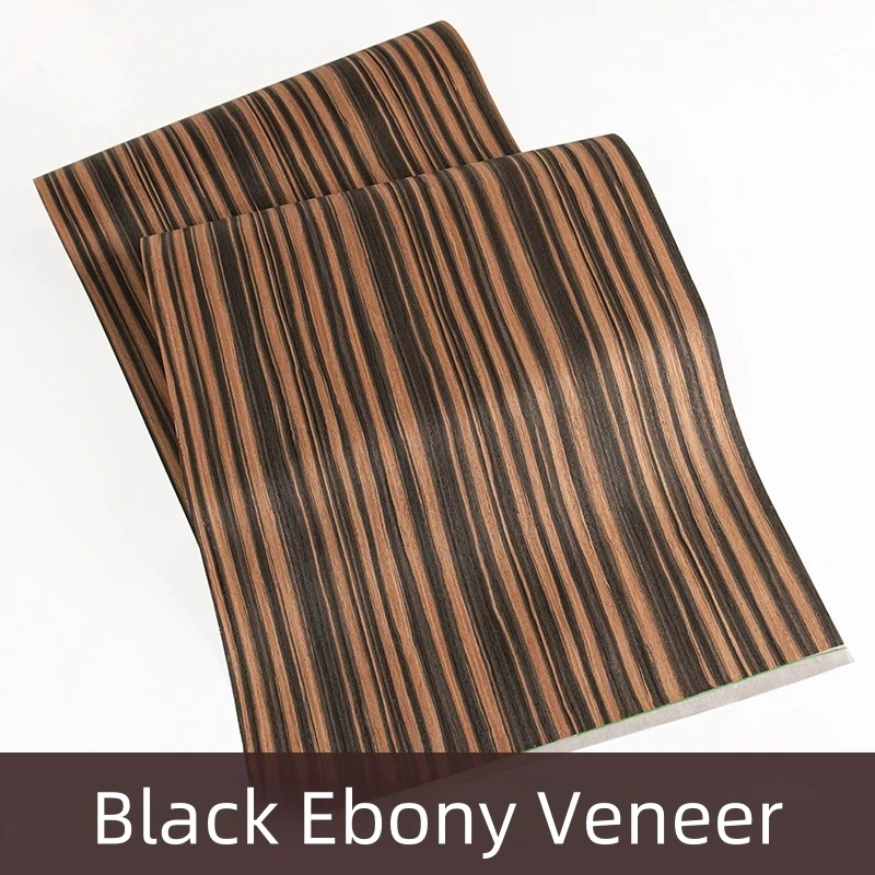 58 x 250 cm Holzfurnier aus Ebenholz für Holzbearbeitung, Möbel, Schranktür, Wandpaneel, Auto-Innendekoration Image