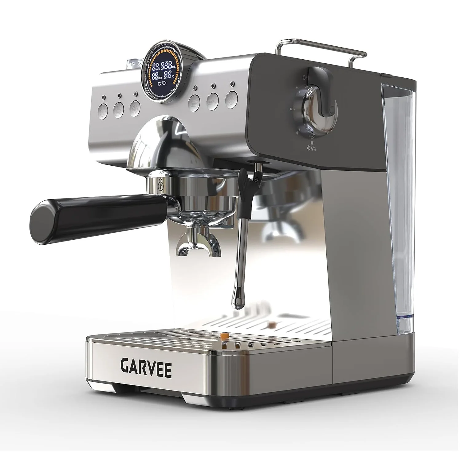 20 Bar Espressomaschine mit Milchaufschäumer, 1,5L Wassertank 1200W Kaffeemaschine mit Thermoblock, Espressomaschine für Zuhause und Küche