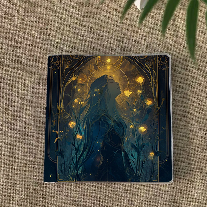 Bezauberndes Retro-Notizbuch im quadratischen Format, 5,31 x 5,31 Zoll, abnehmbarer Kunststoffeinband, 80 Blatt – schönes Geschenk für Frauen, nützlich für die tägliche Arbeit, S Image