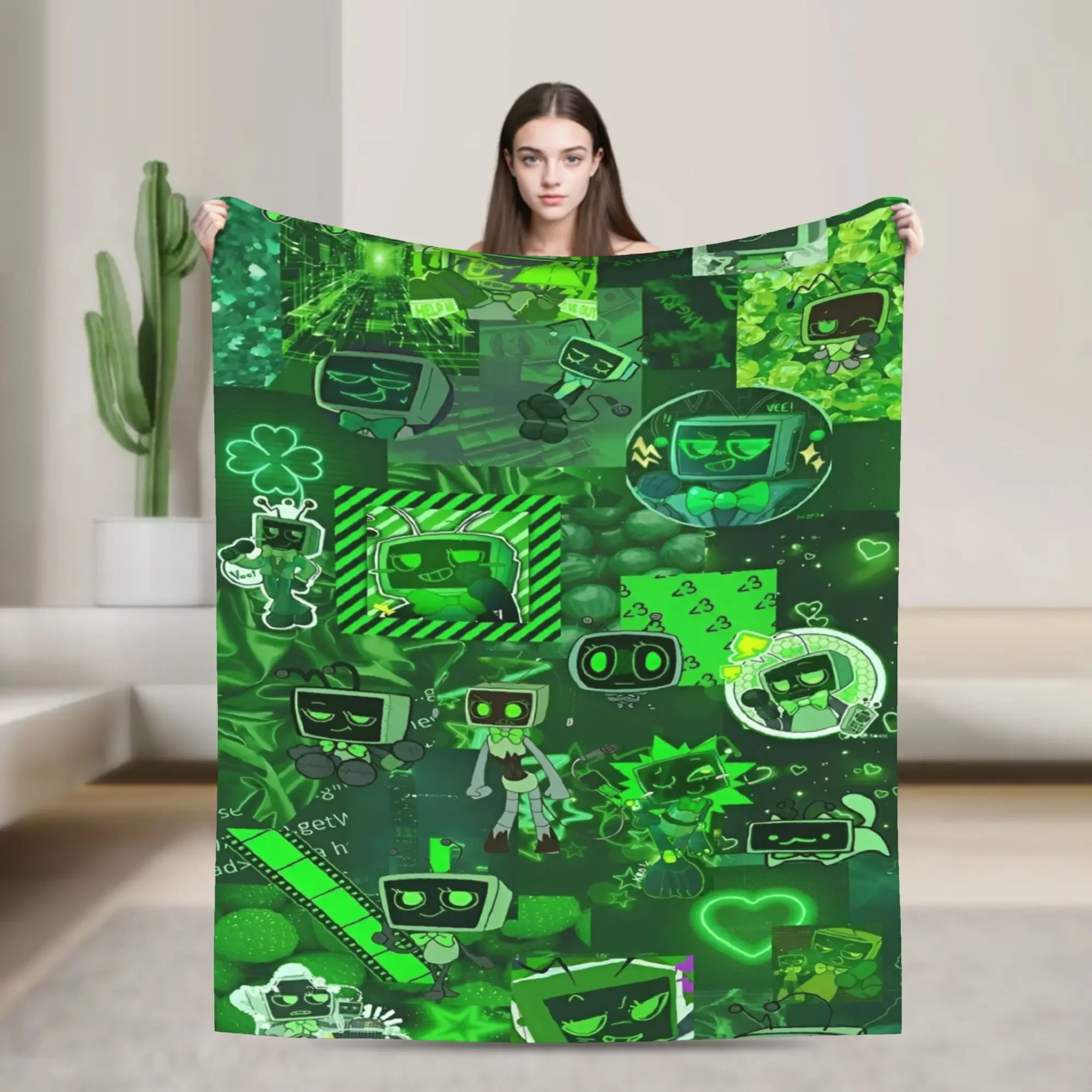 Dandys World Vee Fleece-Überwurfdecke, Cartoon-Decken für Bettwäsche, Büro, leichter Bettteppich Image