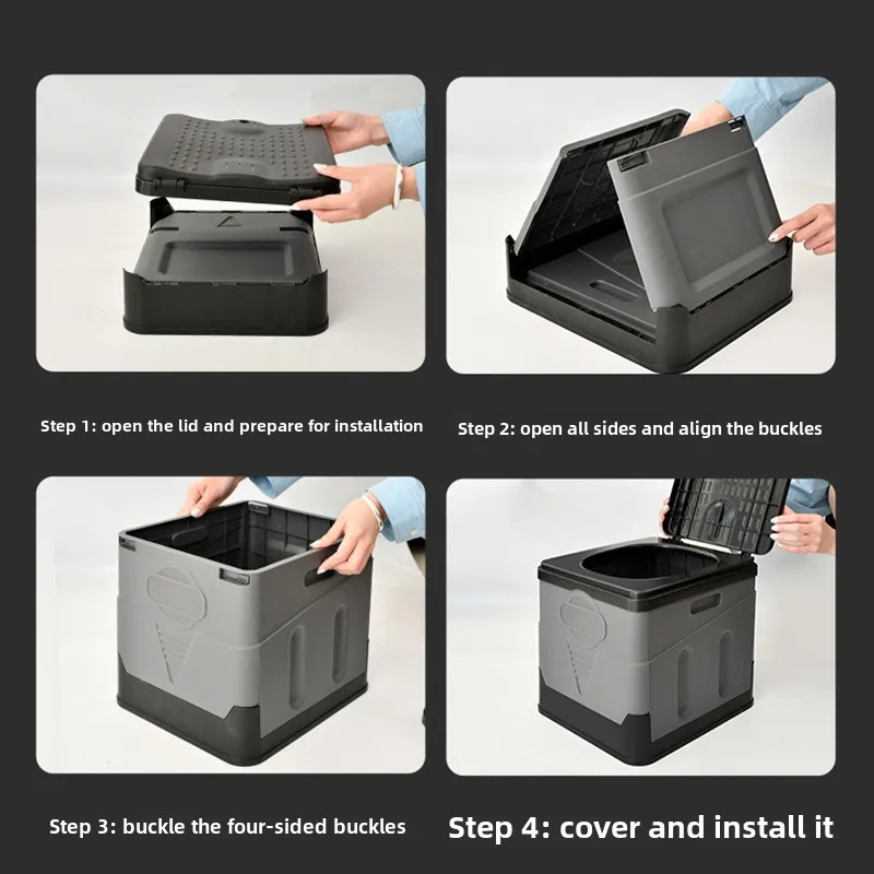 Tragbare Auto-Klapptoilette Camping-Notfall-Toilette Auto-Reise Outdoor Mobile Toilette Camping-Multitool