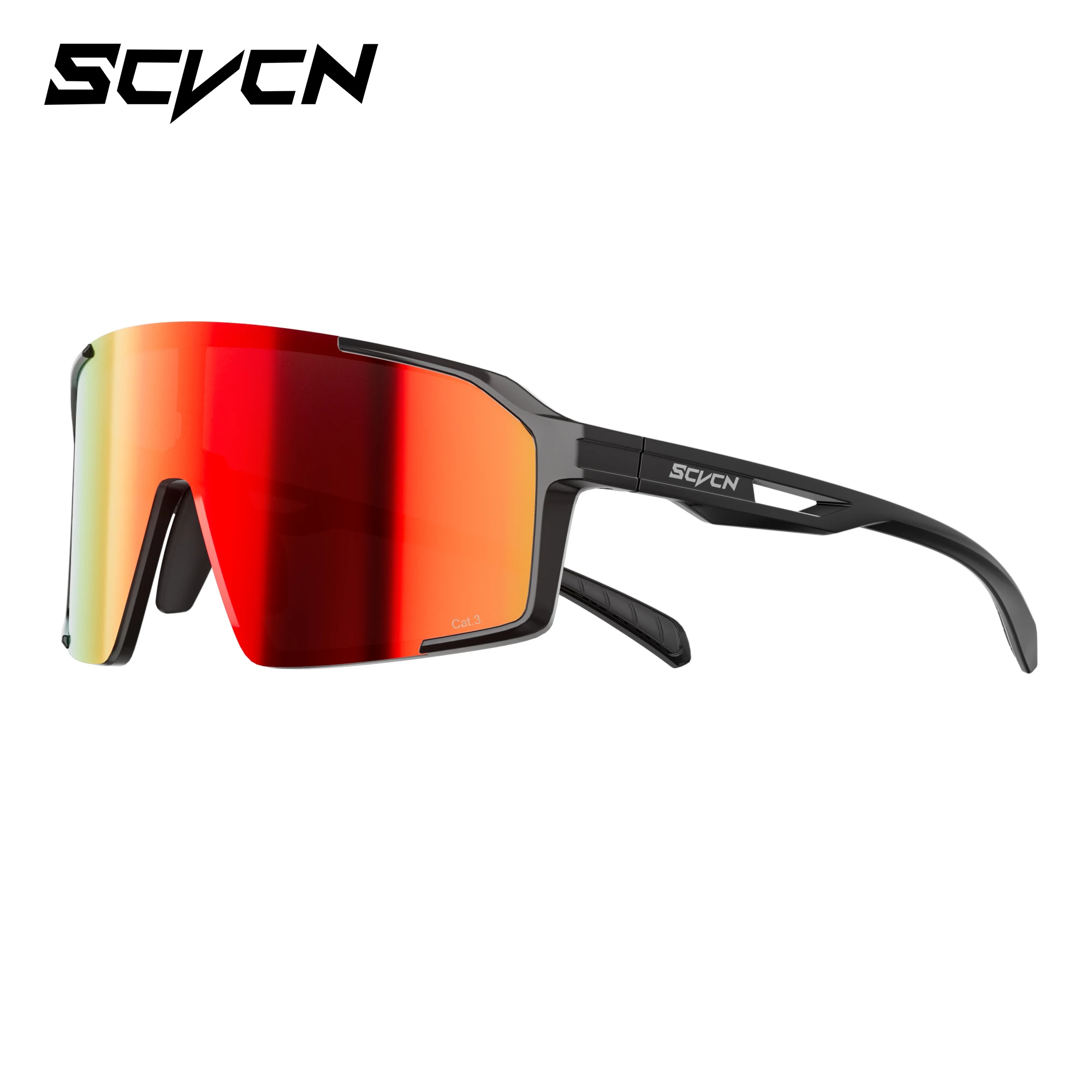 SCVCN Modische Sonnenbrille für Herren, Fahrradbrille UV400n, Damen-Fahrbrille, MTB-Rennrad-Sportbrille, Laufbrille Image