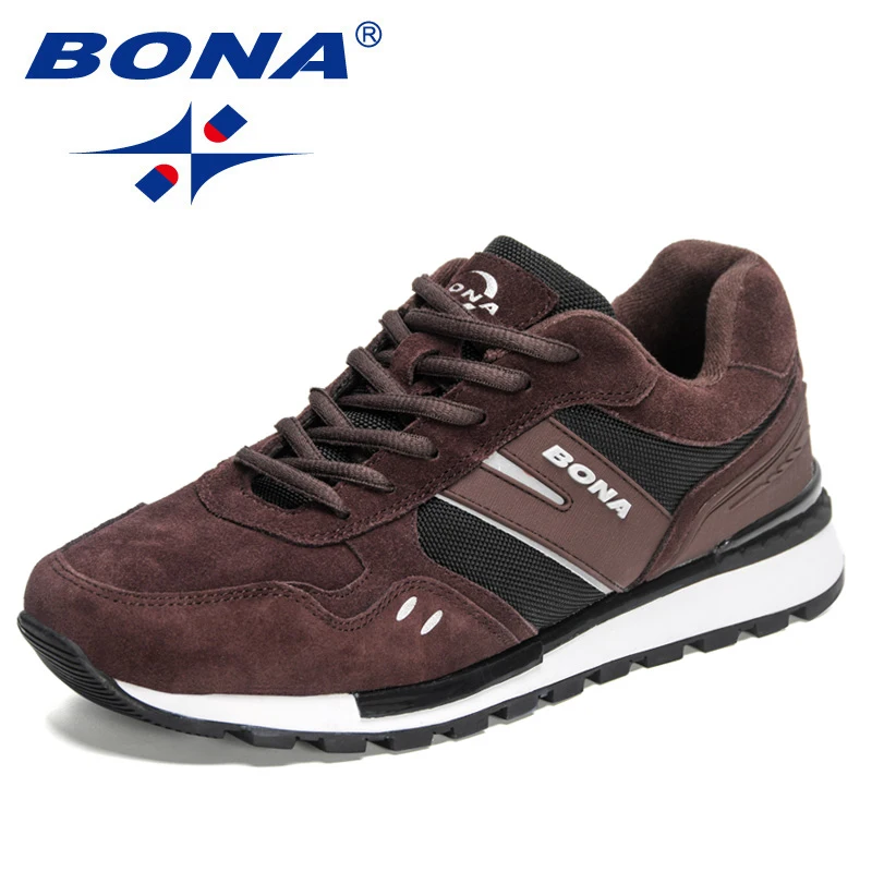 BONA 2022 Neue Designer Laufschuhe Mode Turnschuhe Männer Große Größe Licht Bequeme Casual Schuhe Mann Jogging Sport Schuhe