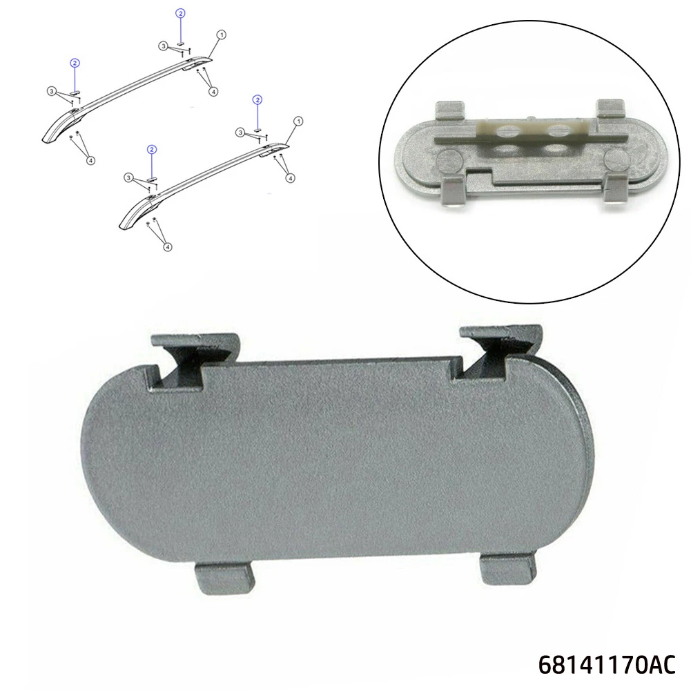 Gepäckträgerabdeckungen 6,3x1,9cm 68141170AC Für Cherokee 2014-2019 Für Jeep Gepäckträger Seitliche Schienenabdeckungen Brandneu Image