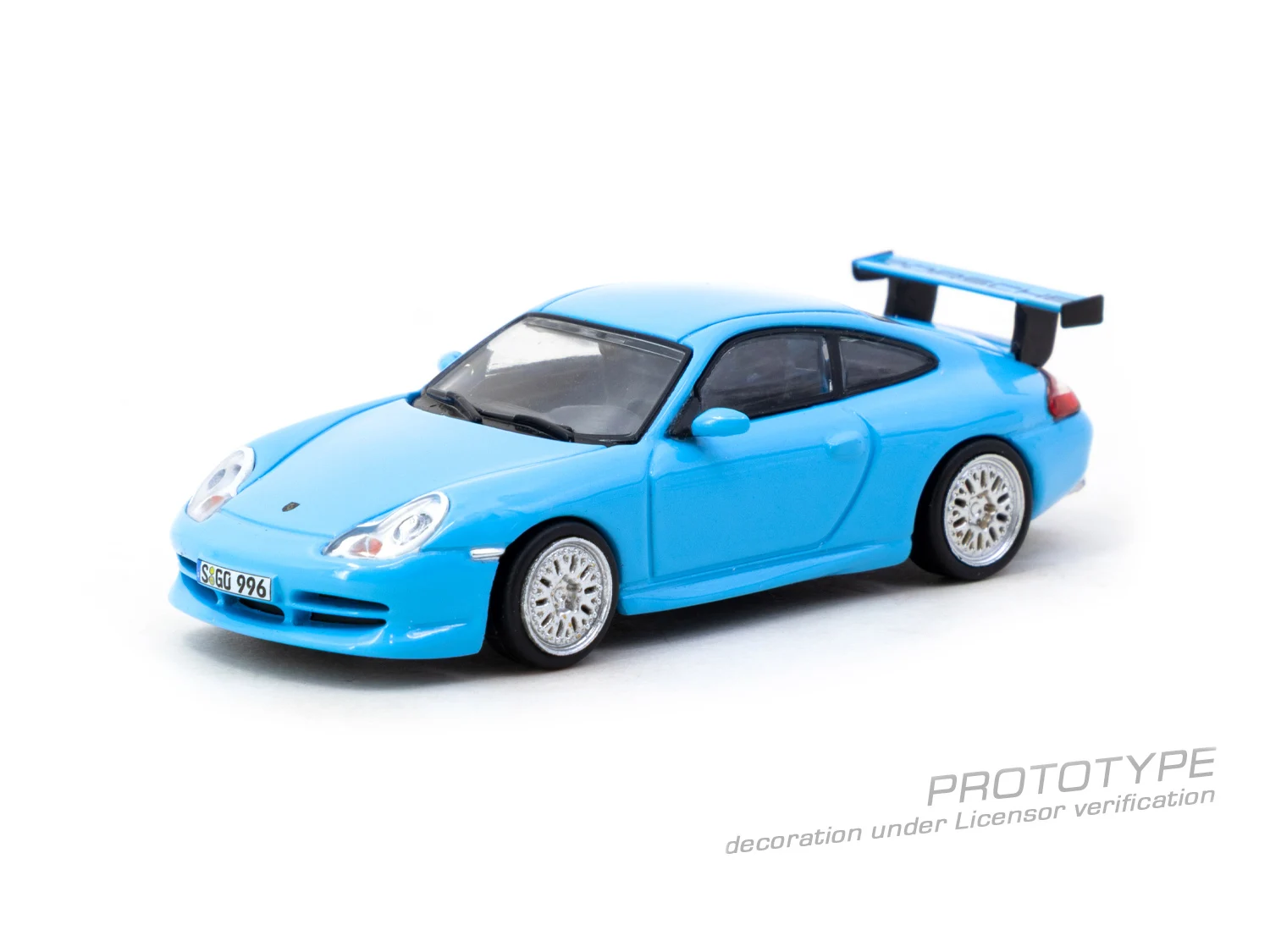 Tarmac Works TW 1:64 911 GT3 (Typ 996) Hellblaues Druckguss-Modellauto Image