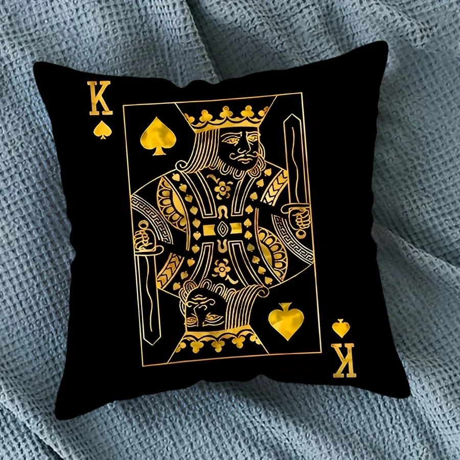 1 Stück Luxuriöser Schwarz-Goldener Doppelseitiger Kissenbezug, Hochwertig für Wohnzimmer, Schlafzimmer & Arbeitszimmer Dekoration Image