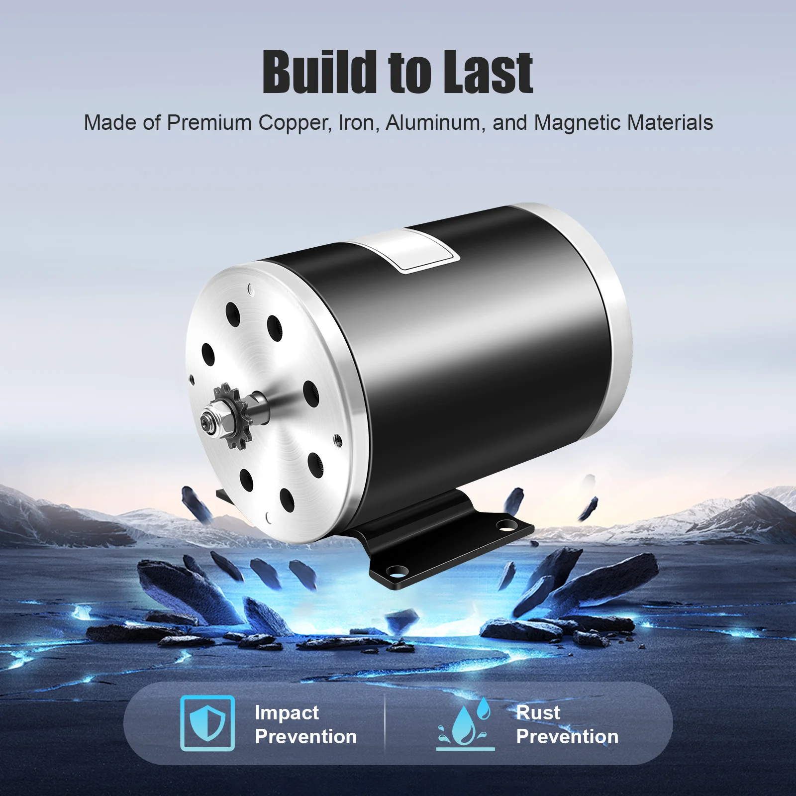 1000 W 36 V MY1020 Bürstenmotor 3000 U/min gebürsteter Gleichstrom-Elektromotor Elektromotor mit hohem Drehmoment für Roller Go-Kart Motorrad E-Bike Image