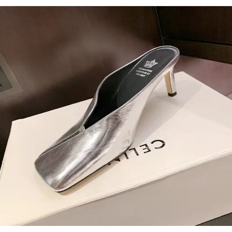 High Heel Pumps Damenschuhe für Damen Pantoletten Flip Flops Neu in lässigen Slides Sommer draußen prägnante Damensandalen