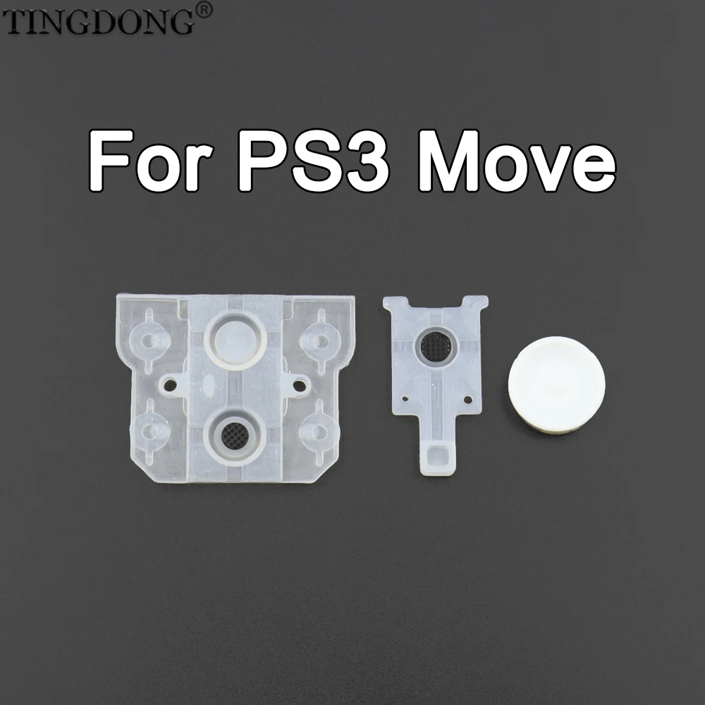 Leitfähige Gummipads für PS3 Move Gamepad & PS VR Rechtshänder-Controller, Silikon-Knopfkontaktpads, Ersatz-Reparaturteile Image